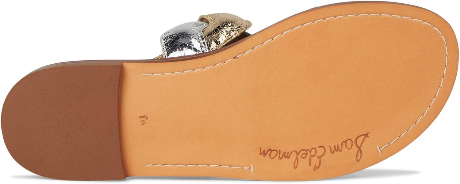 imageSam Edelman Womens Hellen Flat SandalGoldSilver