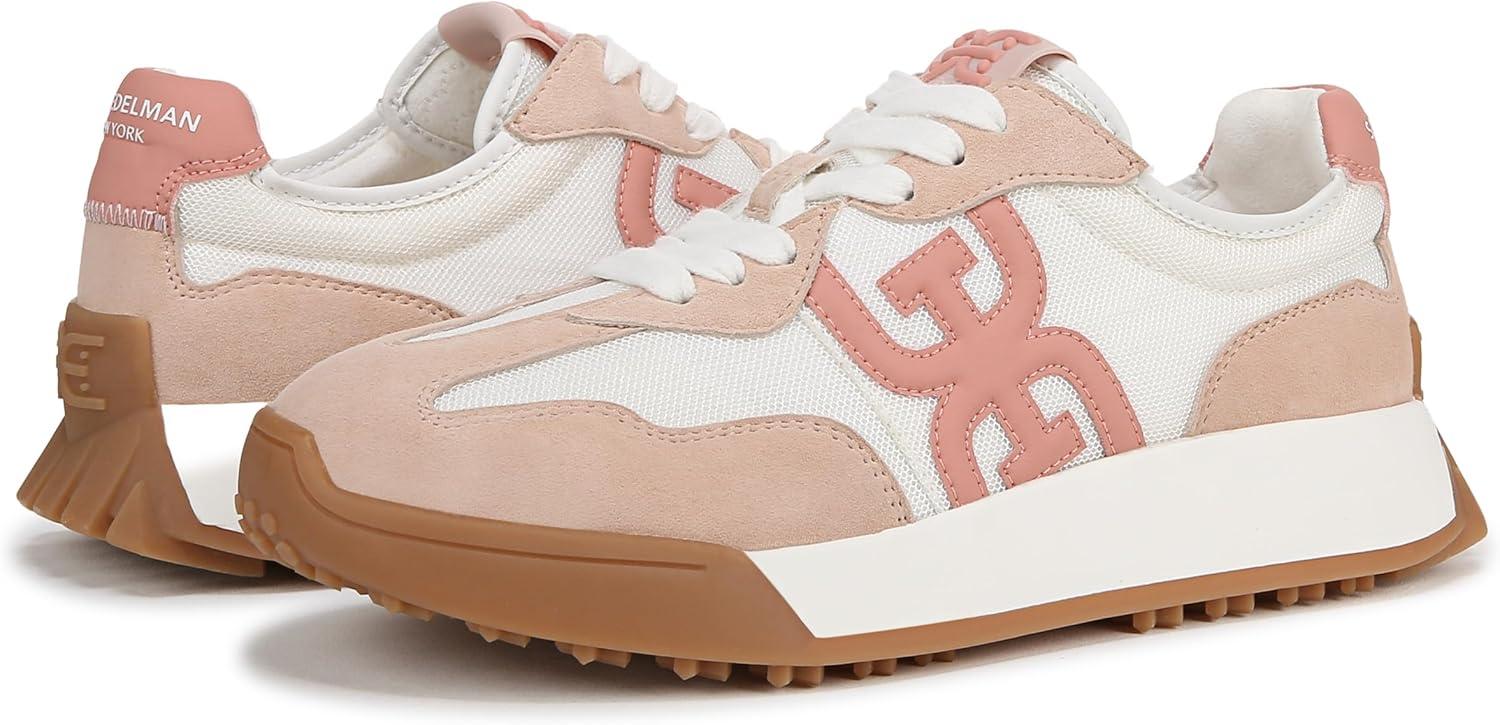 imageSam Edelman Womens Langley SneakerWhiteWarm BlushWashed Coral