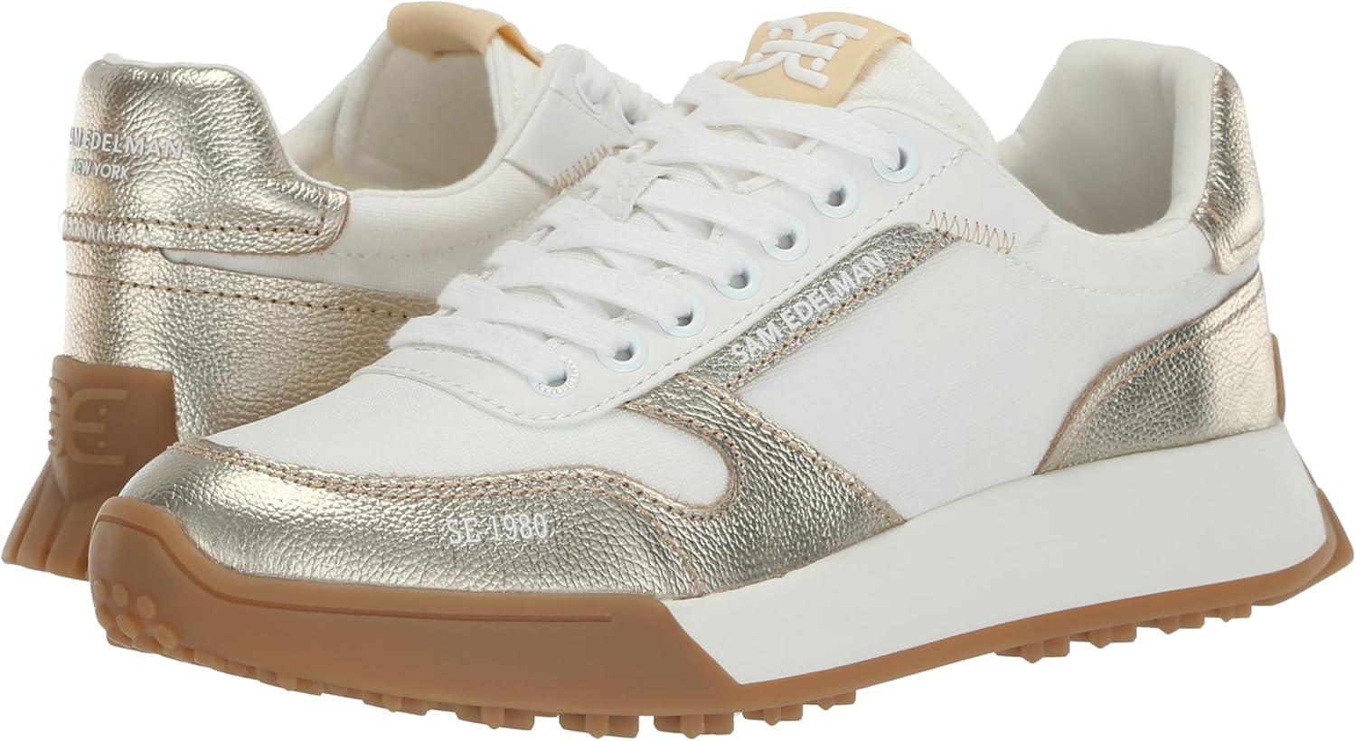 imageSam Edelman Womens Layla SneakerOff WhiteMolten Gold