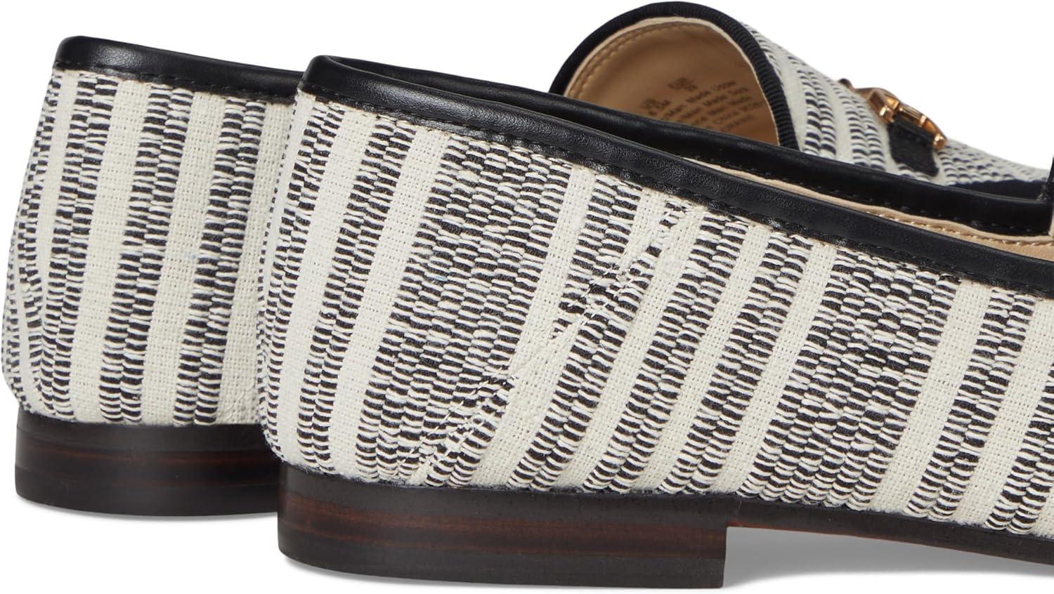 imageSam Edelman Womens Loraine LoaferBlackNatural Striped Linen