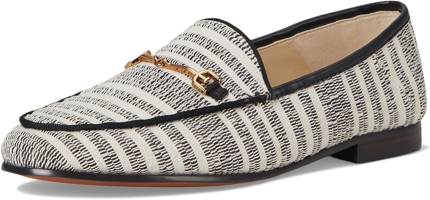 imageSam Edelman Womens Loraine LoaferBlackNatural Striped Linen