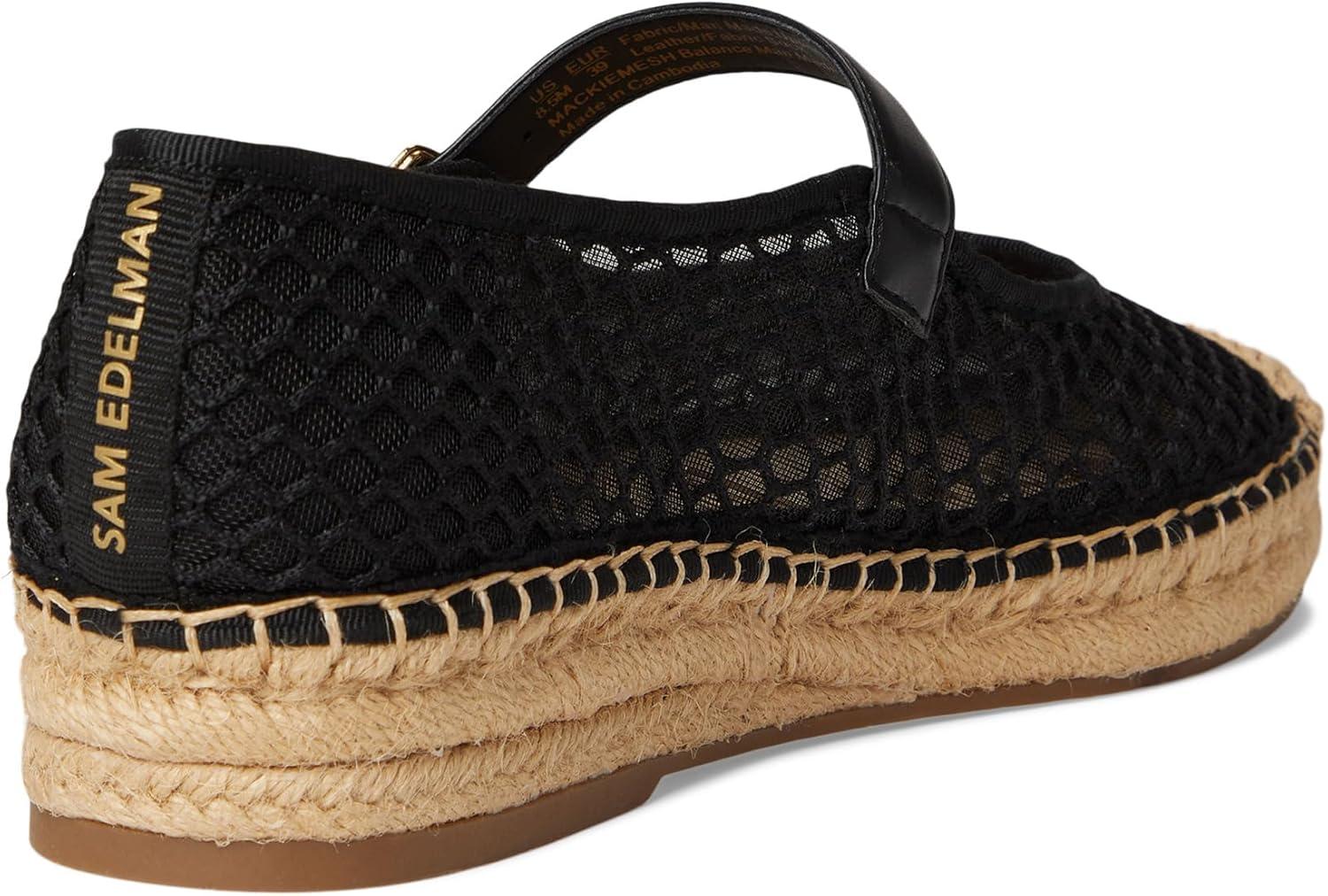 imageSam Edelman Womens Mackie Mary Jane FlatBlack Net Mesh