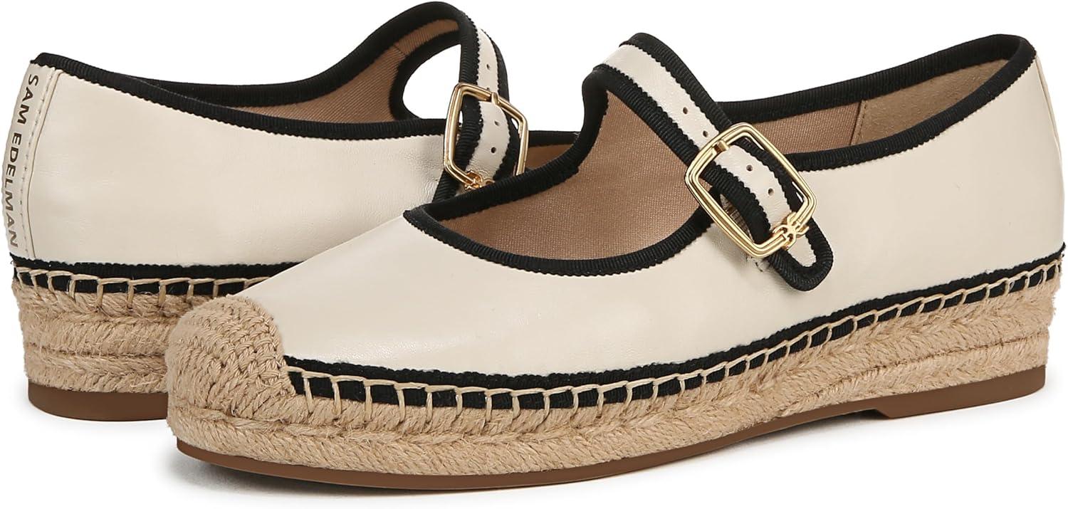imageSam Edelman Womens Mackie Mary Jane FlatModern IvoryBlack