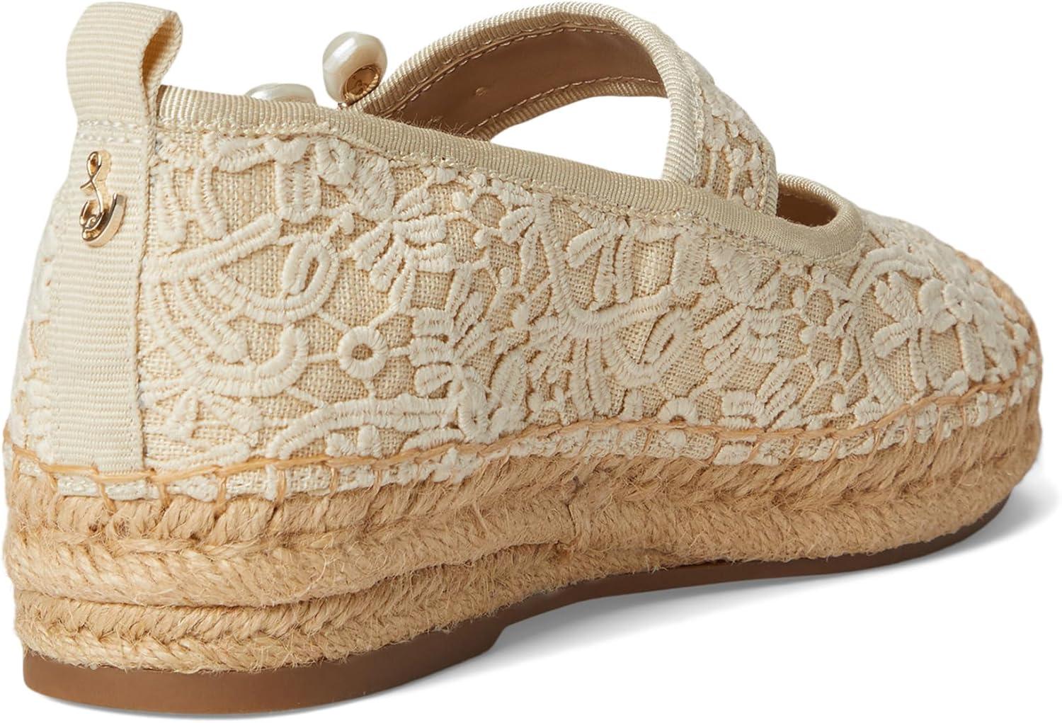 imageSam Edelman Womens Maddy Mary Jane FlatIvoryNatural Lace