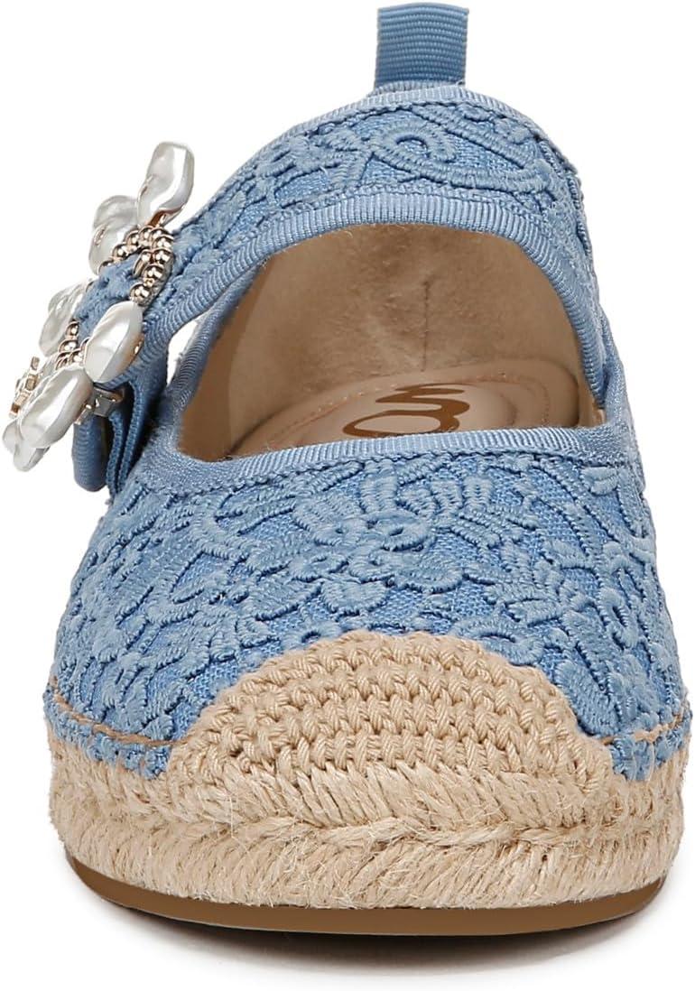 imageSam Edelman Womens Maddy Mary Jane FlatRoyal Sky Blue Lace