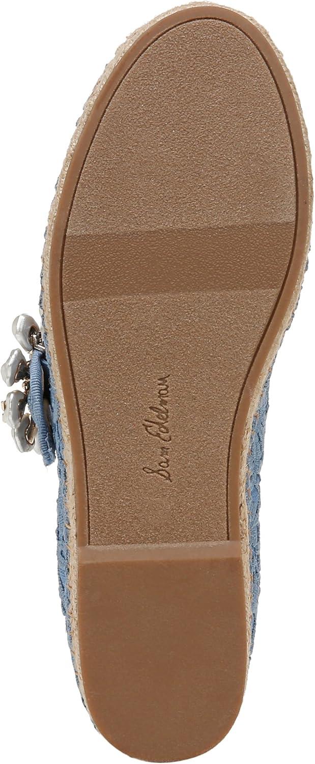 imageSam Edelman Womens Maddy Mary Jane FlatRoyal Sky Blue Lace