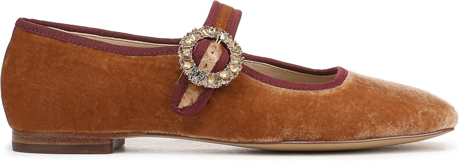 imageSam Edelman Womens Michaela Glow Mary Jane FlatHarvest Brown