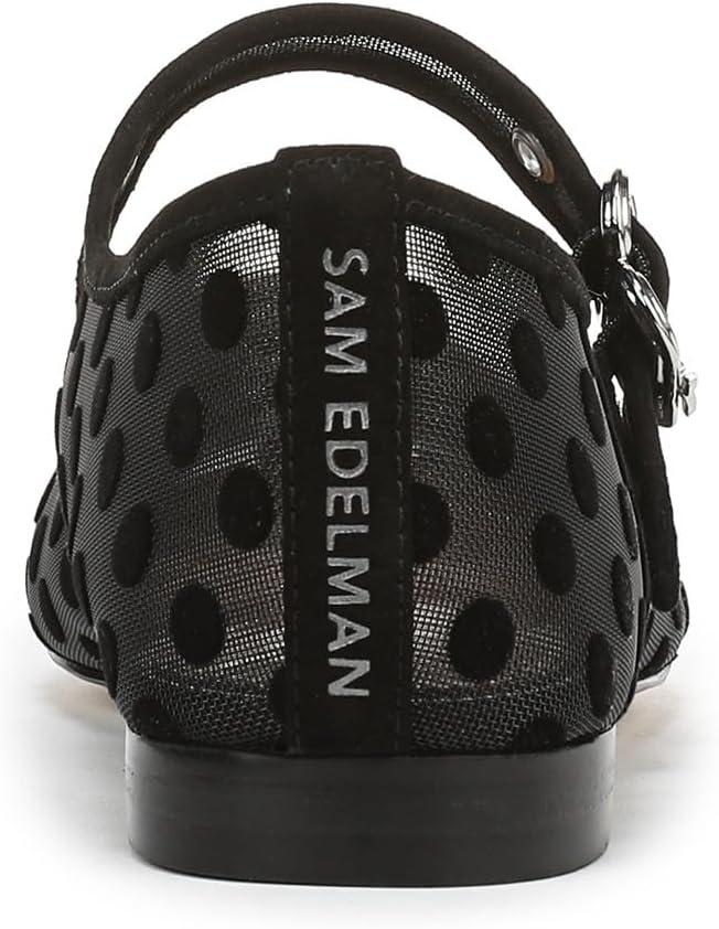 imageSam Edelman Womens Michaela Mary Jane FlatBlack Polka Dot Mesh