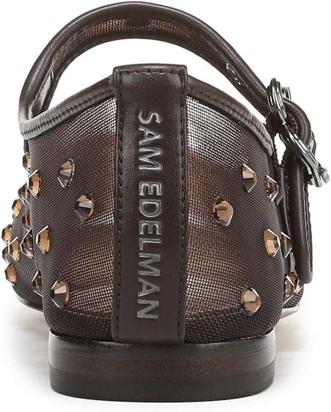 imageSam Edelman Womens Michaela Mary Jane FlatCaf Noir Glitz Mesh