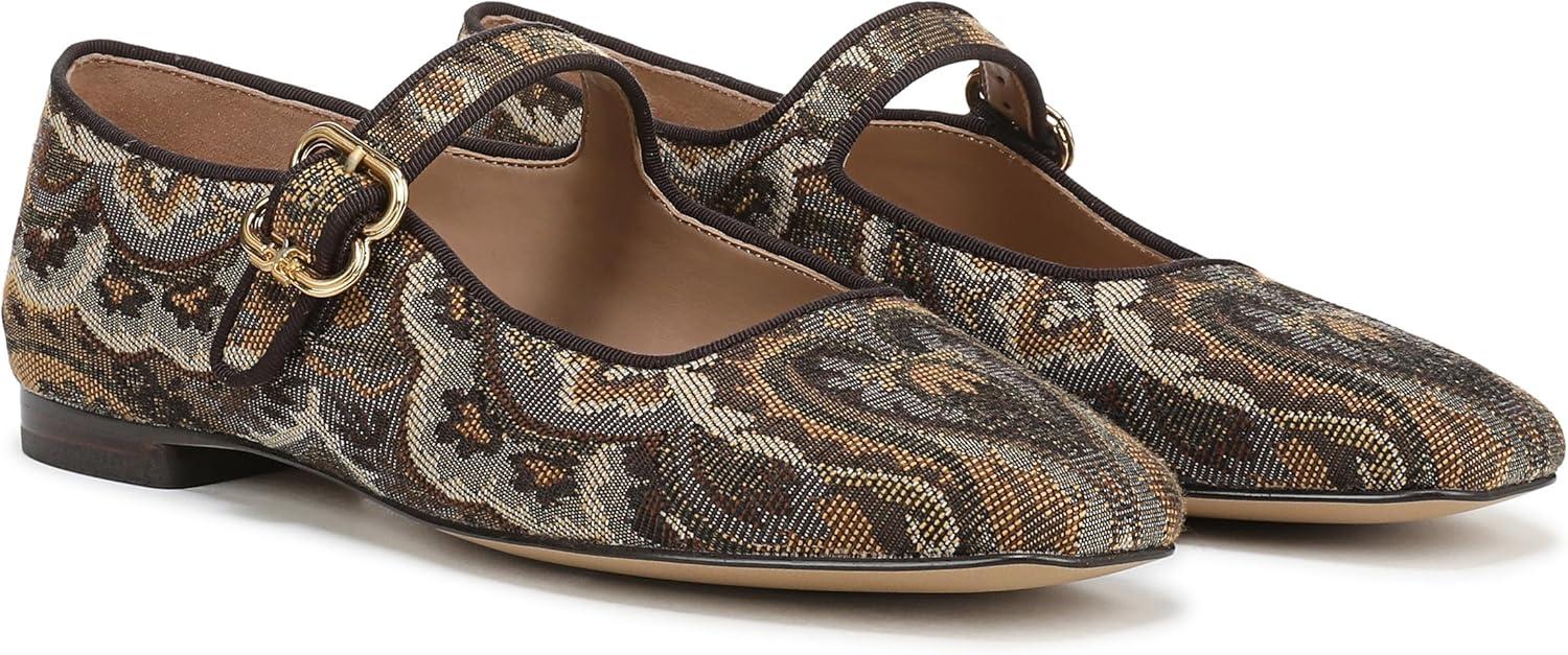 imageSam Edelman Womens Michaela Mary Jane FlatOlive Paisley Multi