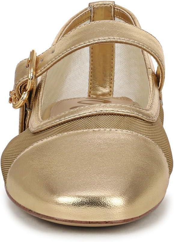 imageSam Edelman Womens Miranda Mary Jane FlatAmber Gold