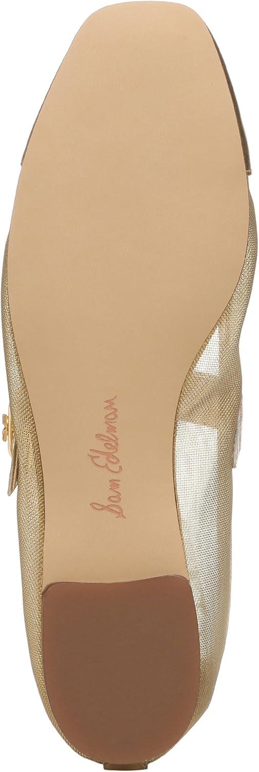imageSam Edelman Womens Miranda Mary Jane FlatAmber Gold