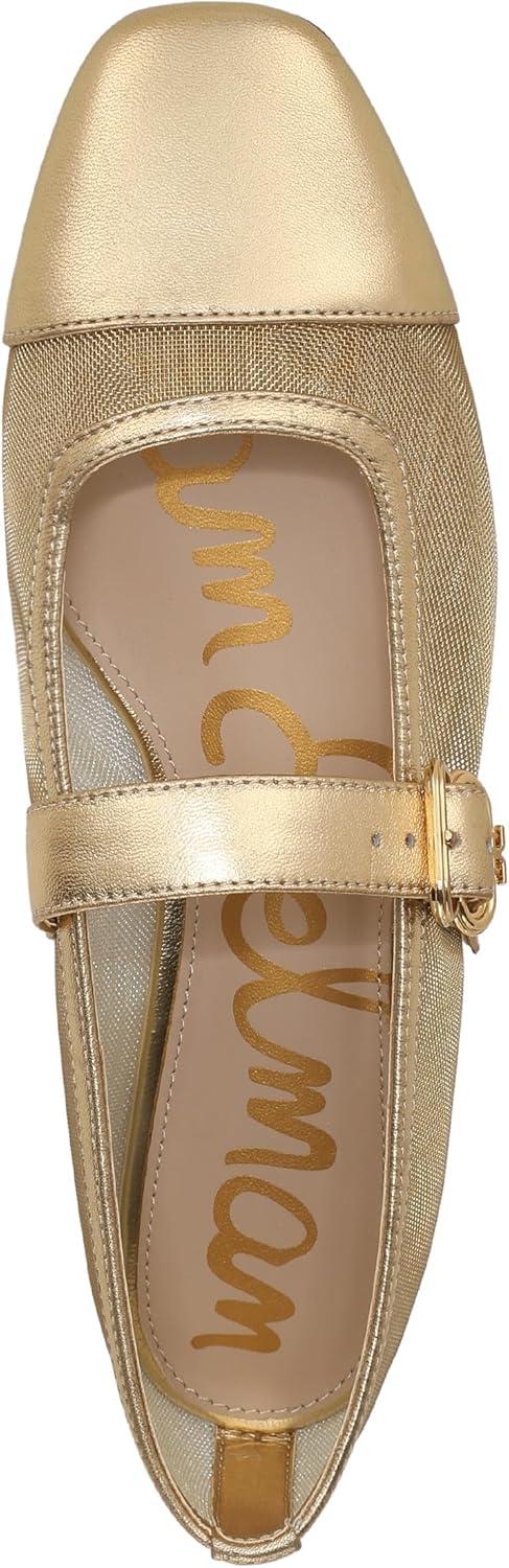 imageSam Edelman Womens Miranda Mary Jane FlatAmber Gold