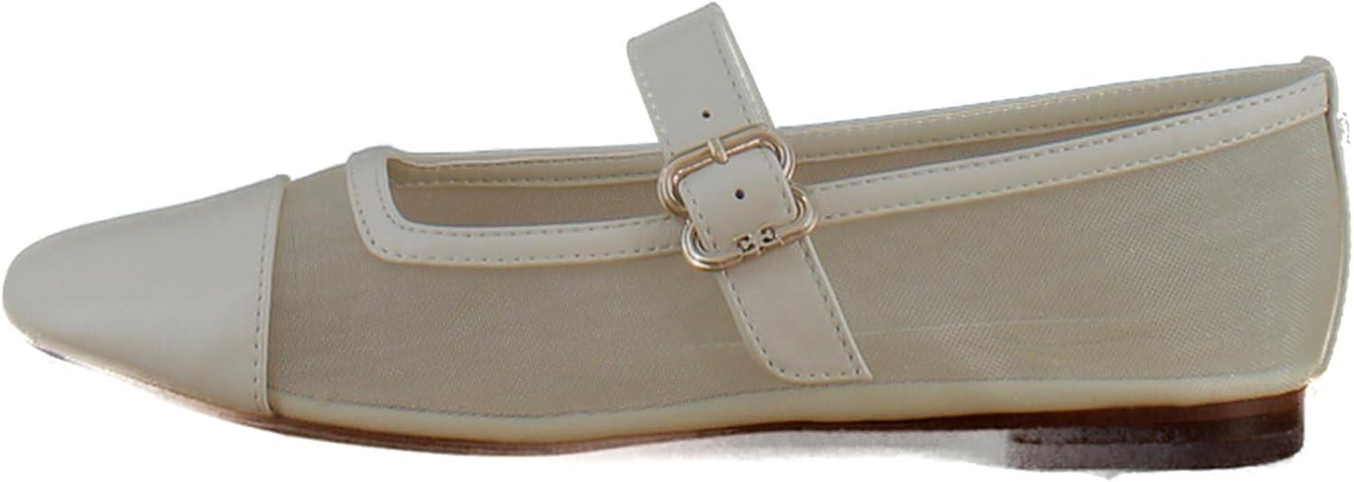 imageSam Edelman Womens Miranda Mary Jane FlatModern Ivory