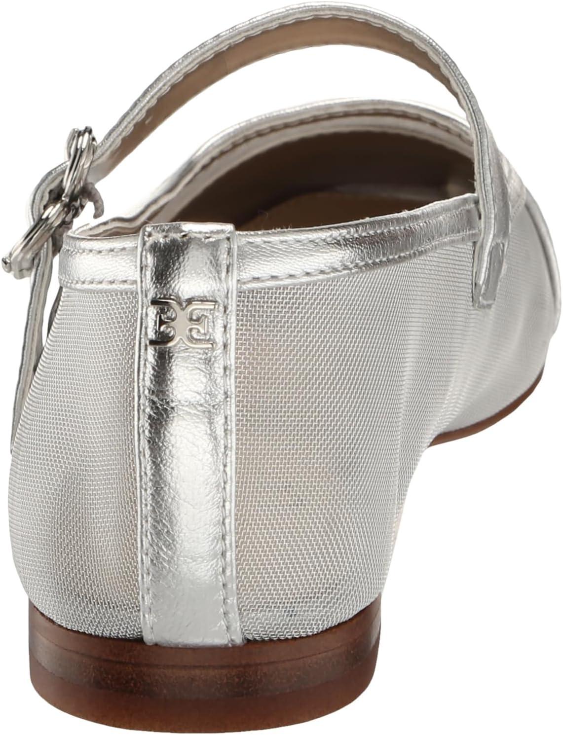 imageSam Edelman Womens Miranda Mary Jane FlatSoft Silver