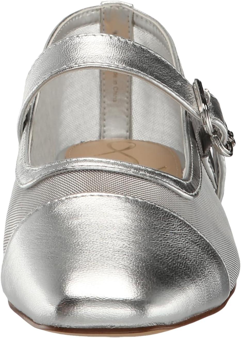 imageSam Edelman Womens Miranda Mary Jane FlatSoft Silver