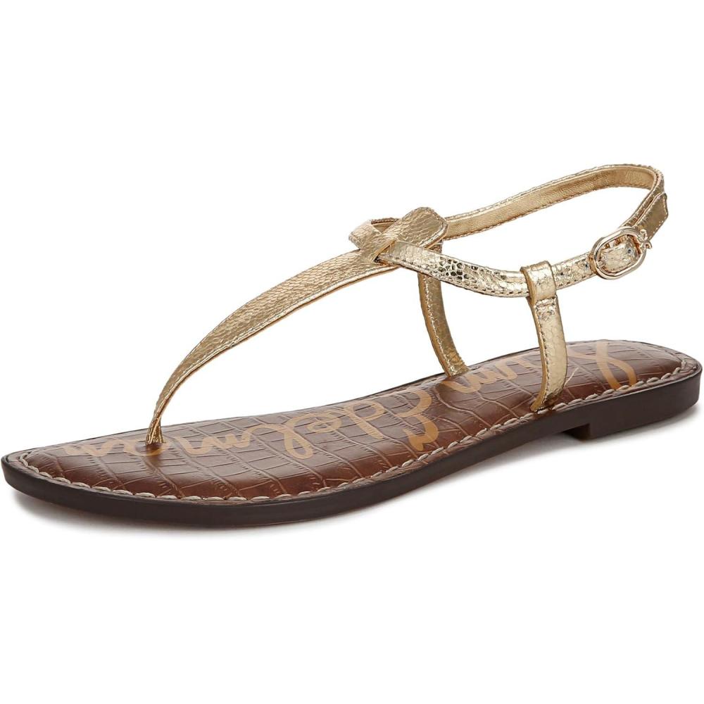 imageSam Edelman Womens Gigi Flat SandalAmber Gold