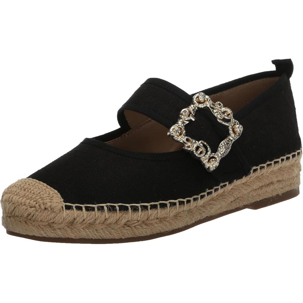 imageSam Edelman Womens Maddy Mary Jane FlatBlack Linen