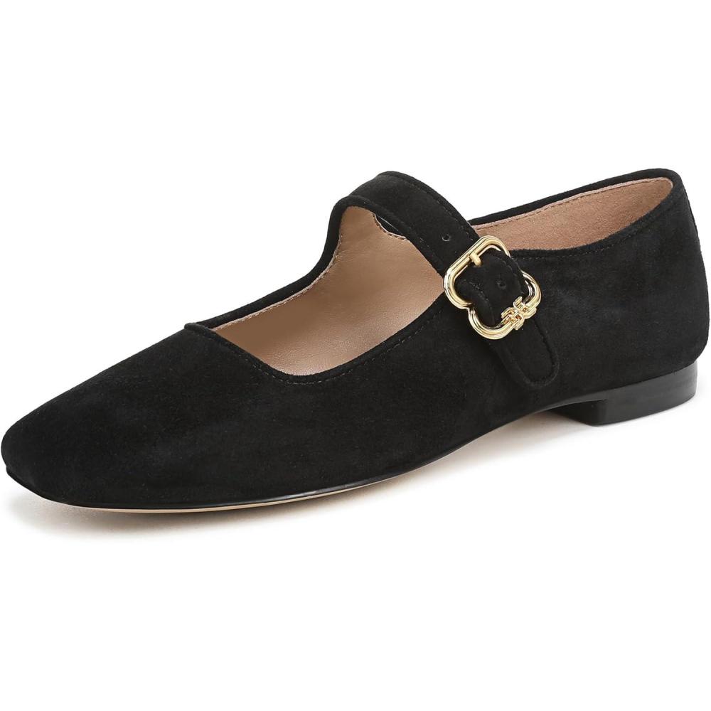 imageSam Edelman Womens Michaela Mary Jane FlatBlack Suede