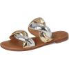 imageSam Edelman Womens Hellen Flat SandalGoldSilver