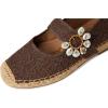 imageSam Edelman Womens Maddy Mary Jane FlatMocha Brown Lace