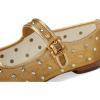 imageSam Edelman Womens Michaela Mary Jane FlatAmber Gold Glitz Mesh