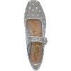 imageSam Edelman Womens Michaela Mary Jane FlatSoft Silver Glitz Mesh