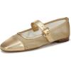 imageSam Edelman Womens Miranda Mary Jane FlatAmber Gold