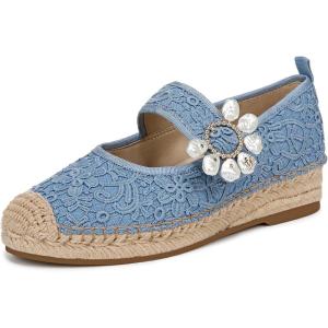 imageSam Edelman Womens Maddy Mary Jane FlatRoyal Sky Blue Lace