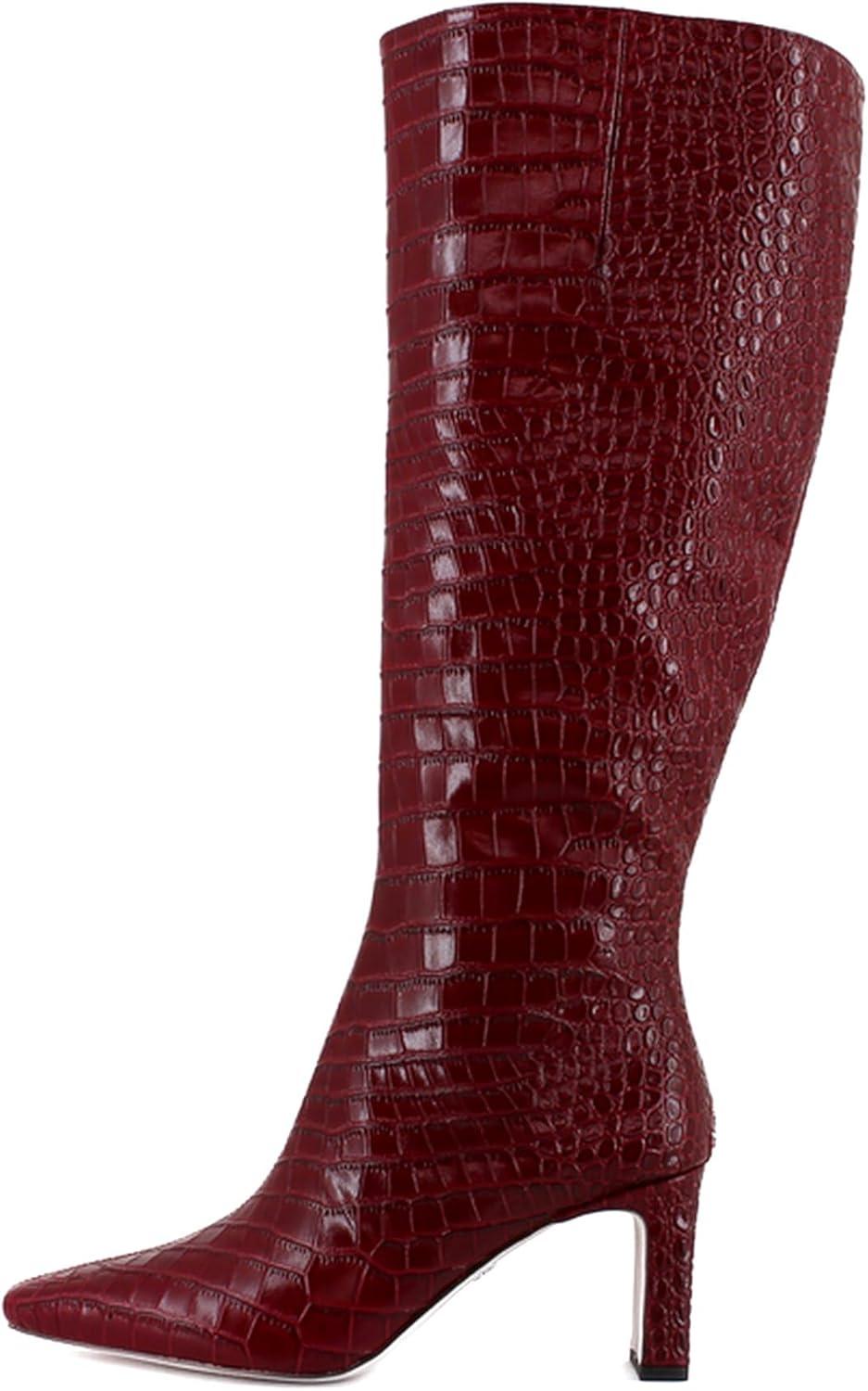 imageSam Edelman Womens Sylvia Knee High BootScarlet Cherry Wide Calf