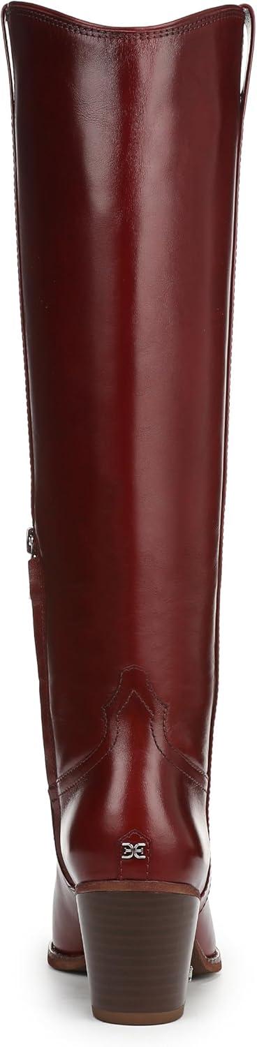 imageSam Edelman Womens Wyatt Western BootDeep Scarlet Wide Calf