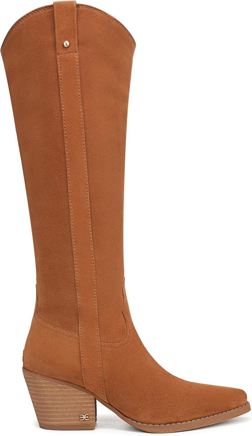 imageSam Edelman Womens Wyatt Western BootFrontier Brown Wide Calf