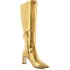 imageSam Edelman Womens Sylvia Knee High BootMedallion Gold Snake Wide Calf