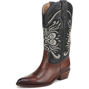 imageSam Edelman Womens Robbie Western BootLuxe BrownMidnight Blue