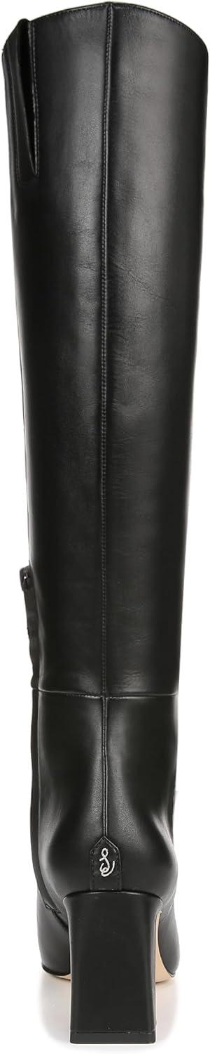imageSam Edelman Womens Sylvia Knee High BootBlack Leather Extra Wide Calf
