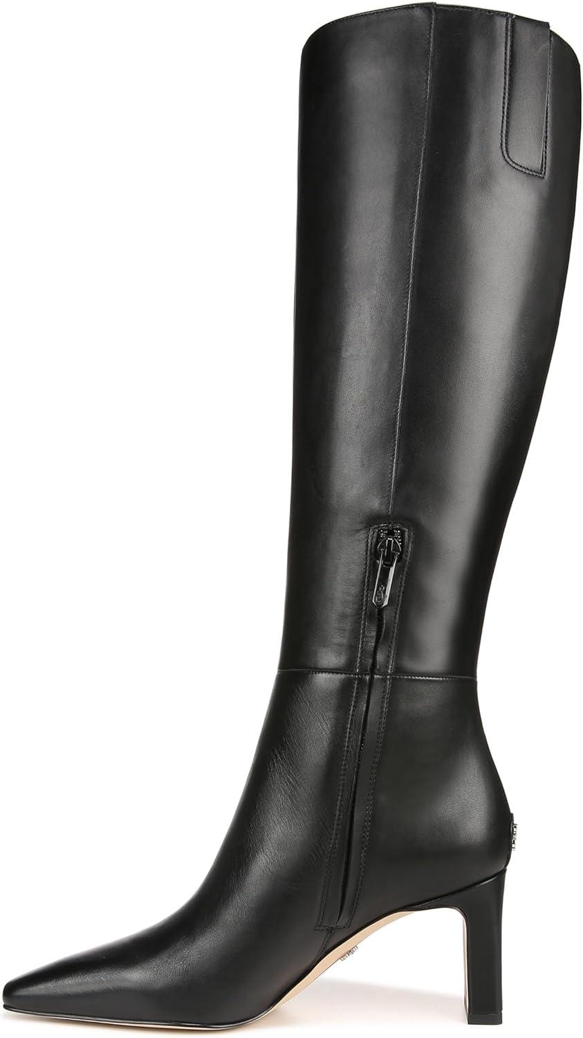 imageSam Edelman Womens Sylvia Knee High BootBlack Leather Extra Wide Calf