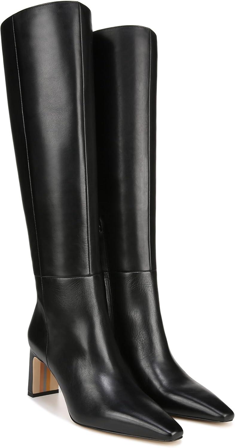 imageSam Edelman Womens Sylvia Knee High BootBlack Leather Extra Wide Calf