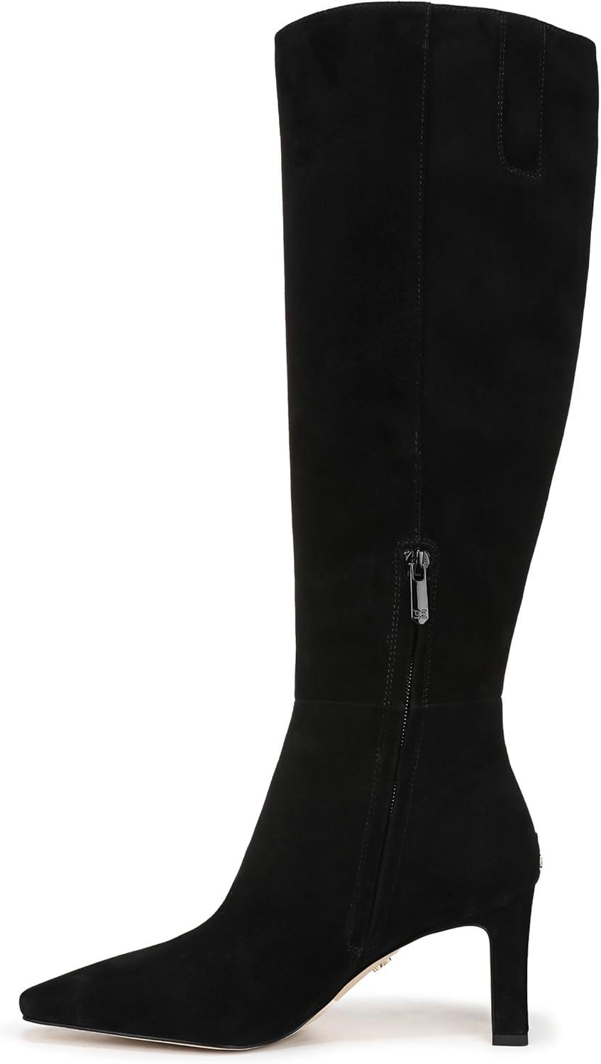 imageSam Edelman Womens Sylvia Knee High BootBlack Suede Extra Wide Calf