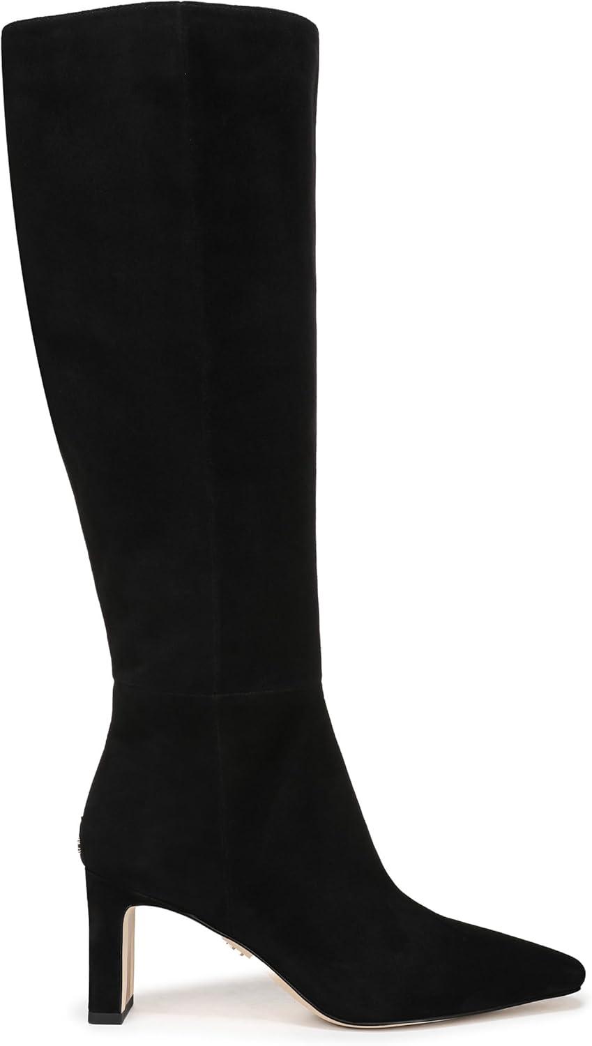 imageSam Edelman Womens Sylvia Knee High BootBlack Suede Extra Wide Calf