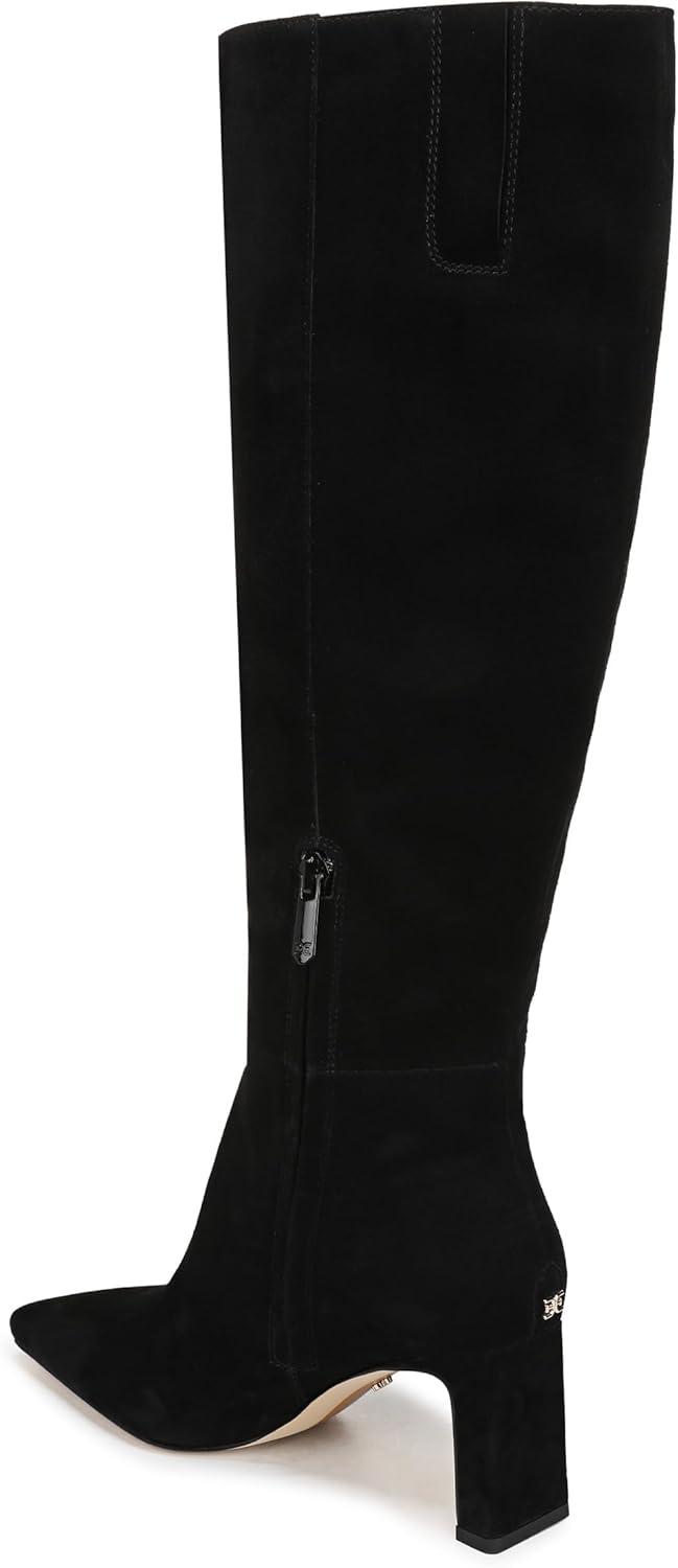imageSam Edelman Womens Sylvia Knee High BootBlack Suede Extra Wide Calf