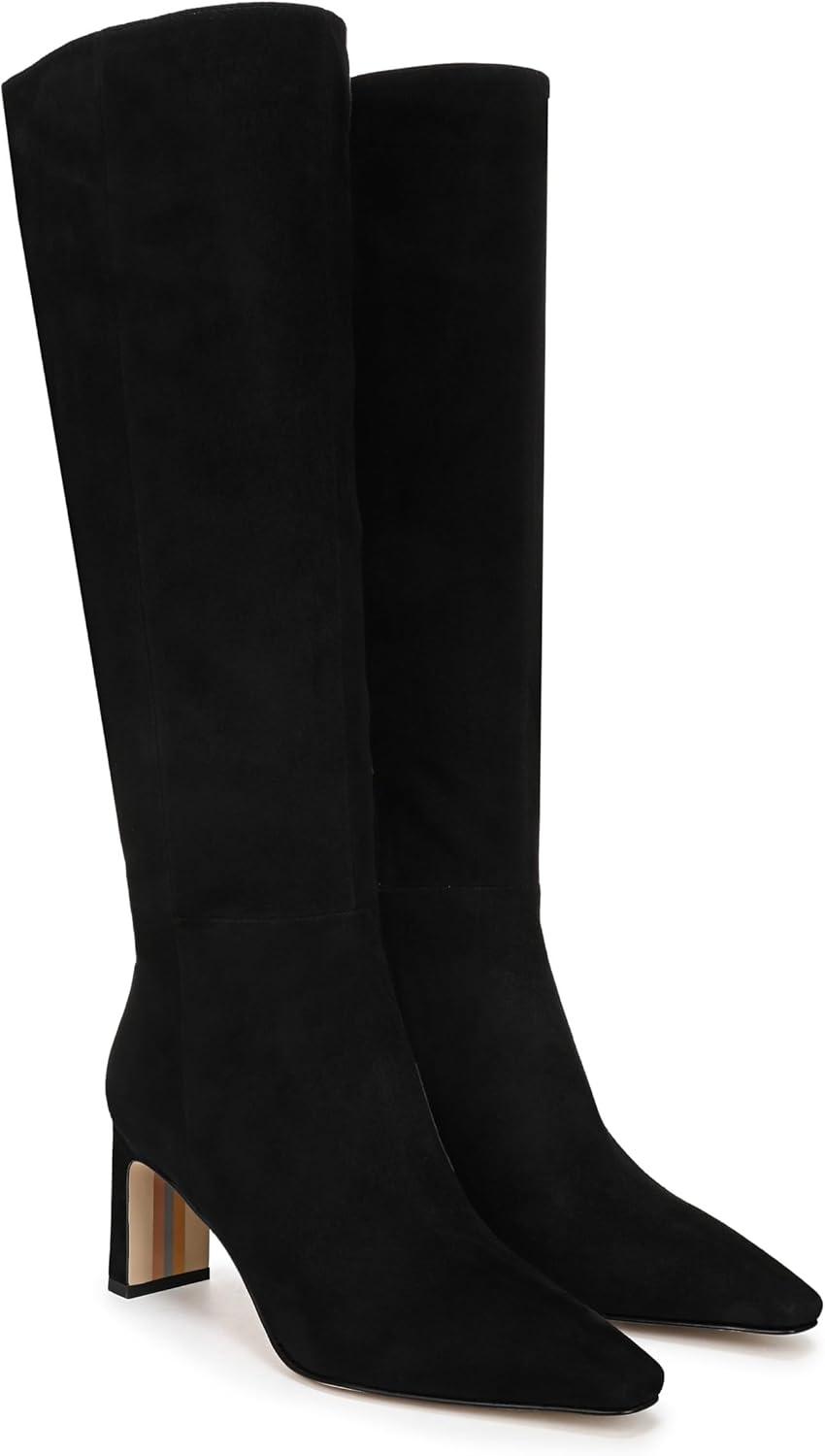 imageSam Edelman Womens Sylvia Knee High BootBlack Suede Extra Wide Calf
