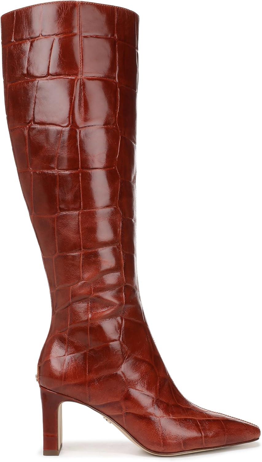 imageSam Edelman Womens Sylvia Knee High BootNew Cognac Wide Calf