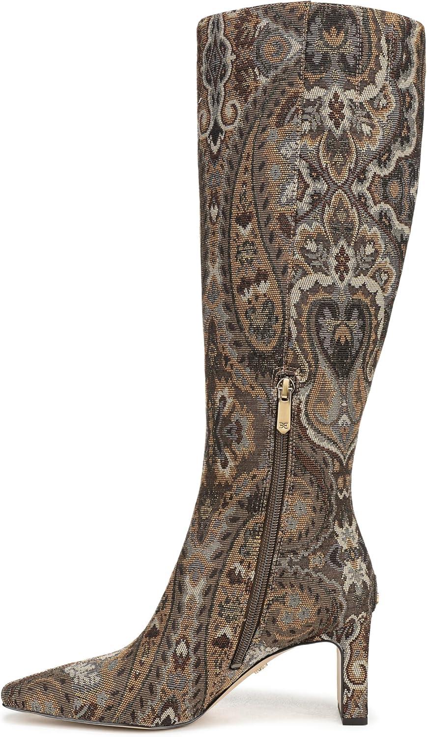 imageSam Edelman Womens Sylvia Knee High BootOlive Paisley Multi Wide Calf