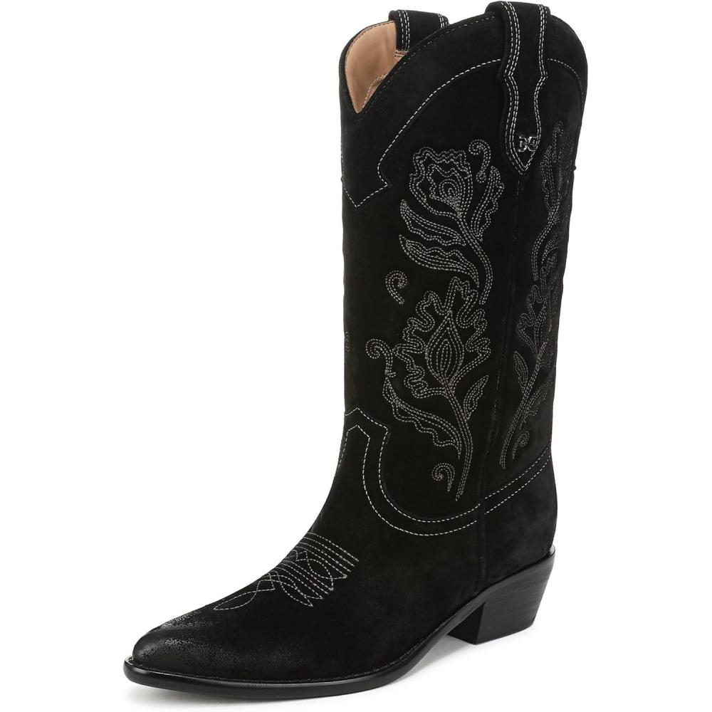 imageSam Edelman Womens Rue Western BootBlack Suede