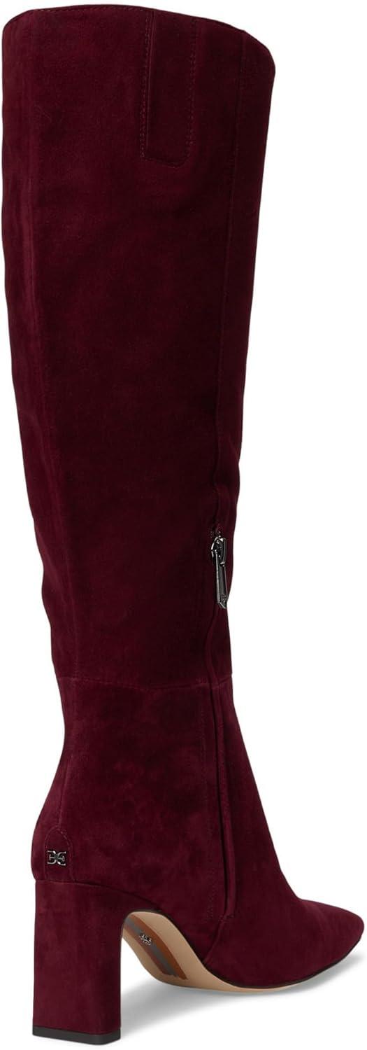 imageSam Edelman Womens Sylvia Knee High Boot French Burgundy Wide Calf 6