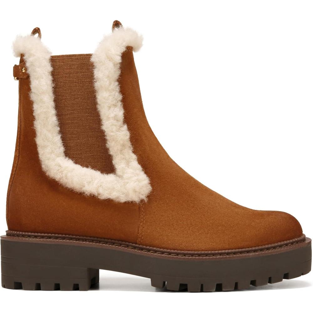 imageSam Edelman Womens Laguna Chelsea BootFrontier Brown Shearling