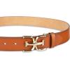 imageSam Edelman Womens Casual DoubleE Logo Plaque Buckle Leather Belt for Jeans and TrousersSaddle