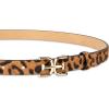 imageSam Edelman womens Doublee Plaque Logo Buckle Skinny Fashion Trouser BeltLeopard
