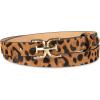 imageSam Edelman womens Doublee Plaque Logo Buckle Skinny Fashion Trouser BeltLeopard