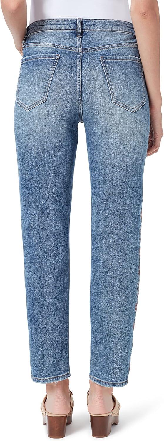 imageSam Edelman Womens High Rise Slim Straight AnkleSnow Canyon  Side Embroidery